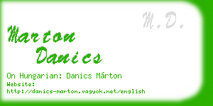 marton danics business card